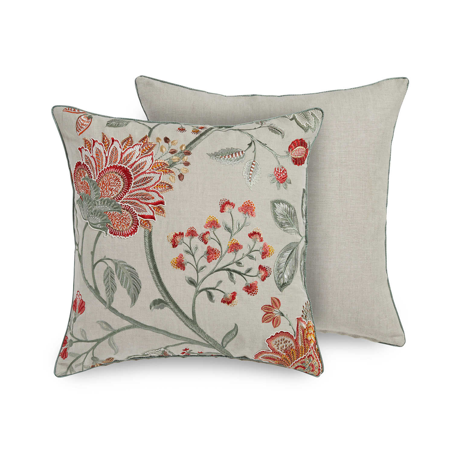 The Shalimar Cushion- Red/Green